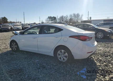 2016 Hyundai Elantra Se from USA, damaged, VIN 5NPDH4AE1GH724014